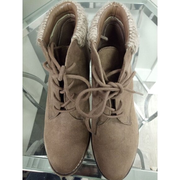 Women's Falls Creek Brown Vivian Lace Up Wedge Boots Size 9M - Picture 5 of 8